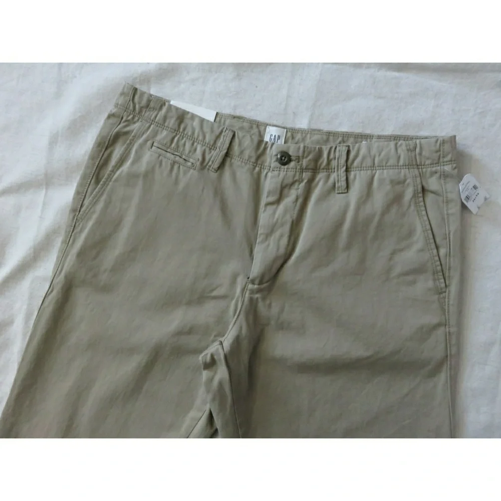 GAP Straight Leg Pants Work Career Uniform Khaki Tan Chino 34 x 34 NEW
